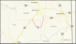 Karte der Arizona State Route 73