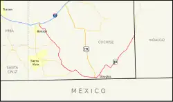 Karte der Arizona State Route 80