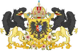 Wappen der Kaiserin Elisabeth von Öster­reich-Ungarn („Sissi“): Greife als Schildhalter