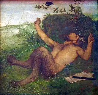 Faun, einer Amsel zupfeifend, 1863, zweite Version, Landesmuseum Hannover