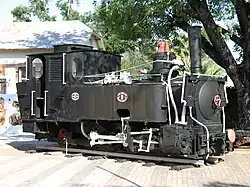 Arnold Jung Lokomotive (Baujahr 1905) der Otavi Minen- und Eisenbahngesellschaft in Tsumeb (2011)