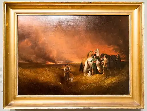 Alvan Fisher: The Prairie on Fire (1827), Öl auf Leinwand, 61 × 83,8 cm, Art Institute of Chicago