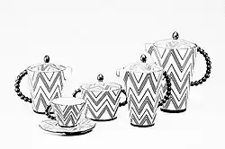 Kaffeeservice mit Kugelhenkeln. Pavel Janák, 1911