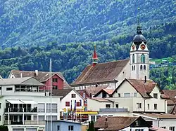 Arth, Zentrum mit Kirche