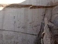 Felszeichnung 45 Meter nördlich des unvollendeten Obelisken