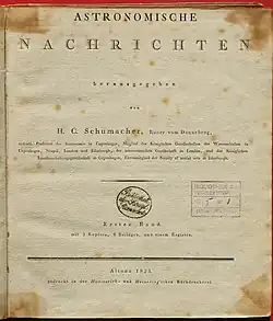 Astronomische Nachrichten. Band 1. 1823