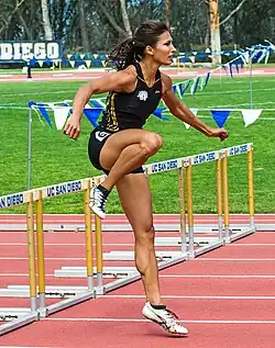 Christine Merrill – disqualifiziert, weil sie eine Hürde nicht überquert hatte