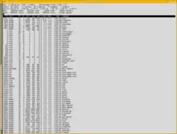 aterm with top process running.