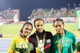 Peruth Chemutai (links) bei den Afrikaspielen 2024 in Accra