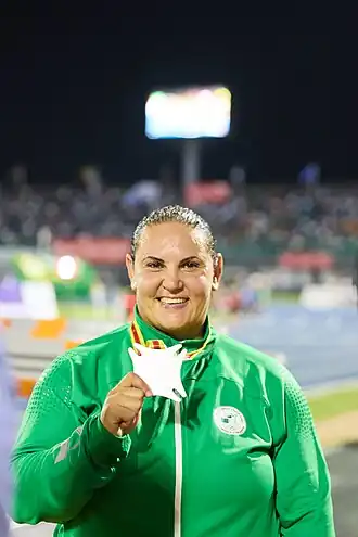 Zouina Bouzebra bei den Afrikameisterschaften 2024 in Douala