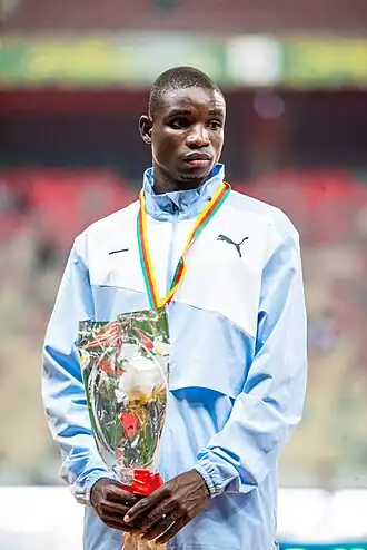 Kethobogile Haingura bei den Afrikameisterschaften 2024 in Douala