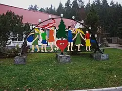 Außenschwibbogen im KiEZ „Am Filzteich“ im Schneeberger Teil, Gemarkung Lindenau (Erzgebirgskreis)