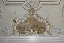 Stuckrahmen eines Deckenbildes