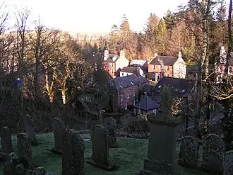 Auchenblae von der Kirche aus gesehen