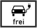 Aufkleber elektrisch betriebene Fahrzeuge frei