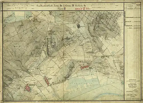 Süden (namensgebender Steinbruch oben Mitte)