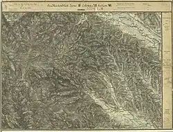 Im Norden liegen Vochera und das Stainztal, Aufnahmeblatt der Landesaufnahme um 1877/78