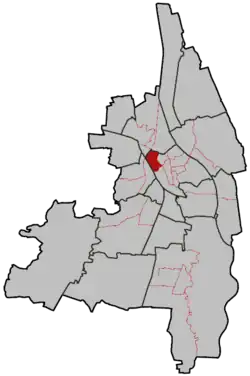 Lage des Stadtbezirks in Augsburg