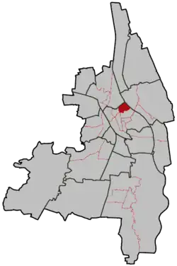 Lage des Stadtbezirks in Augsburg