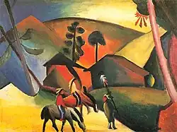 August Macke: Indianer auf Pferden heute Lenbachhaus, München