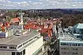 Ausblick vom Allgäu Tower auf Altstadt und Burghalde (2015)