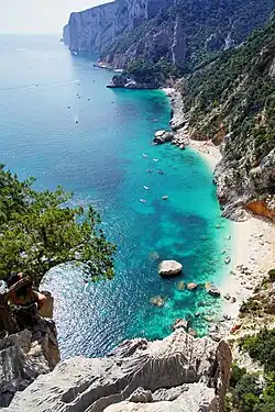 Aussicht an der Trekkingroute Selvaggio Blu auf Sardinien