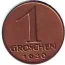 1 Groschen Vorderseite