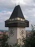 Mögliches Vorbild für die Dachform: Grazer Uhrturm