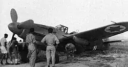 Eine Avia S-199 der 101. IAF-Staffel „First Fighter“ im Jahr 1948 auf der ʿEkron Airbase