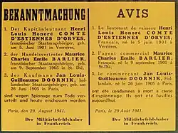 Bekanntmachung der Hinrichtung