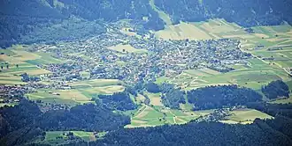 Axams von Nordosten (Vordere Brandjochspitze) gesehen