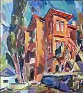 Das rote Haus in Gurzuf, 1988, von Irina Atykovna Azizyan