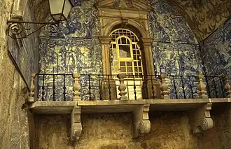 Azulejo als Hausschmuck in Óbidos, Portugal