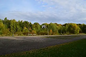 Basketballfeld am Ort der früheren Gleisharfe