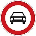 B-3a Fahrverbot für alle Kraftfahrzeuge außer einspurigen Motorrädern