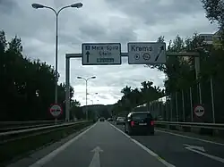 Ausfahrt Krems-Zentrum