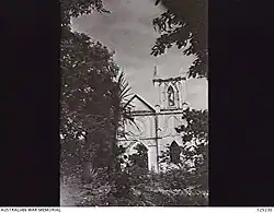 Die Ruine der ehemaligen Kirche von Baucau (1946)
