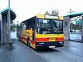 Ein Steyr SL 12 HUA 340 vom Postbus, abgestellt am Bahnhof Bregenz