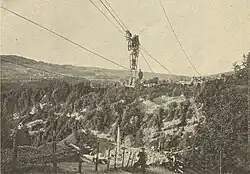 Eine Güterlore der Materialseilbahn auf der Seite Herisau.