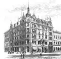 Gebäude des Ausstattungshauses E. E. Mezner, Mohrenstraße 32 / Ecke Markgrafenstraße, Abbildung veröffentlicht 1885