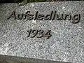 „Aufsiedlung“ des Guts 1934, Gedenkstein