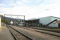 Bahnhof Bad Gleichenberg Richtung Südosten (Richtung Streckenende)