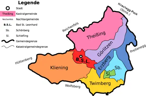 Katastralgemeinden von Bad St. Leonhard