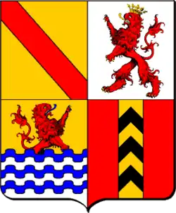 Wappen der Markgrafschaft Baden 1444 (siehe Markgräflerland).