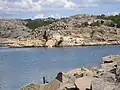 Aufgelassene Granitsteinbrüche bei Lysekil, die heute als Badeplatz dienen