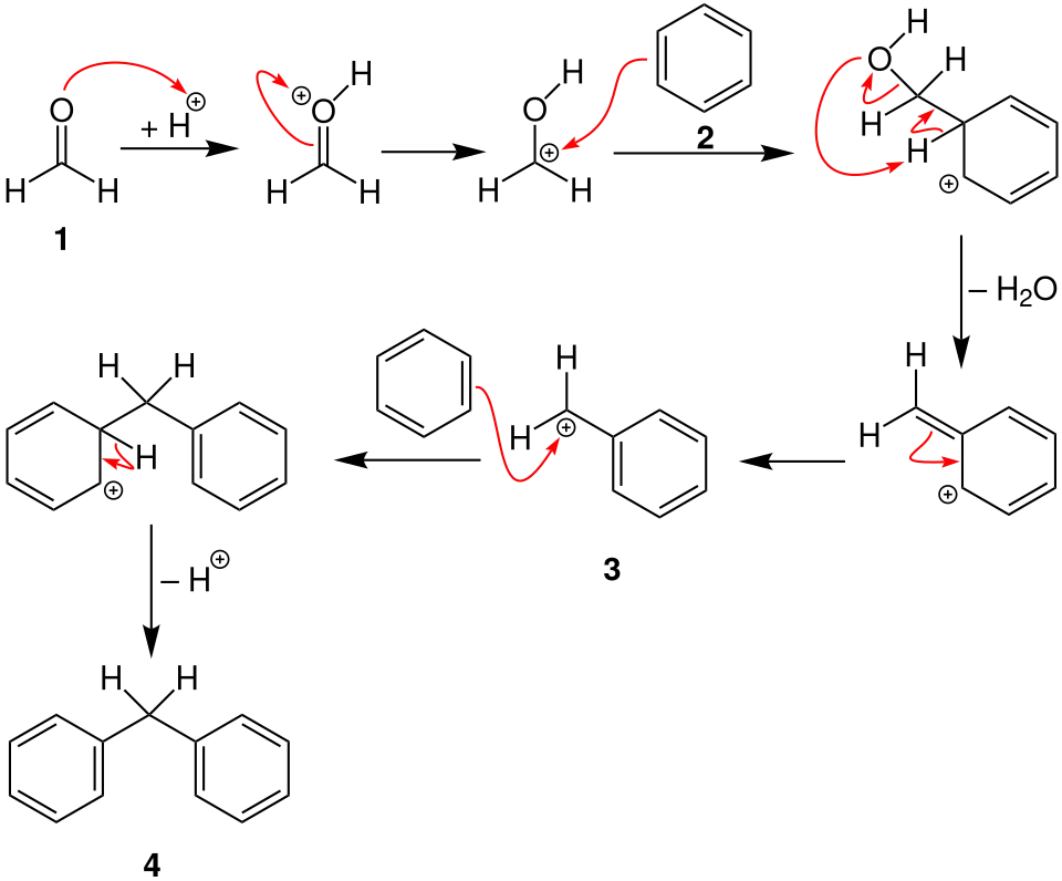 Baeyer-Diarylmethansynthese Mechanismus