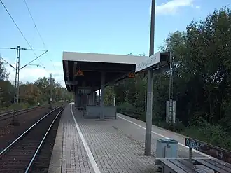 Blick auf den Bahnsteig (2007)