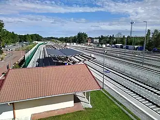 Der Bahnhof während des Umbaus 2021