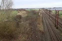 Bahnhof Tinglev, links Abzweigung nach Tønder