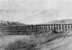 Errichtung der Talquerung bei Ágfalva